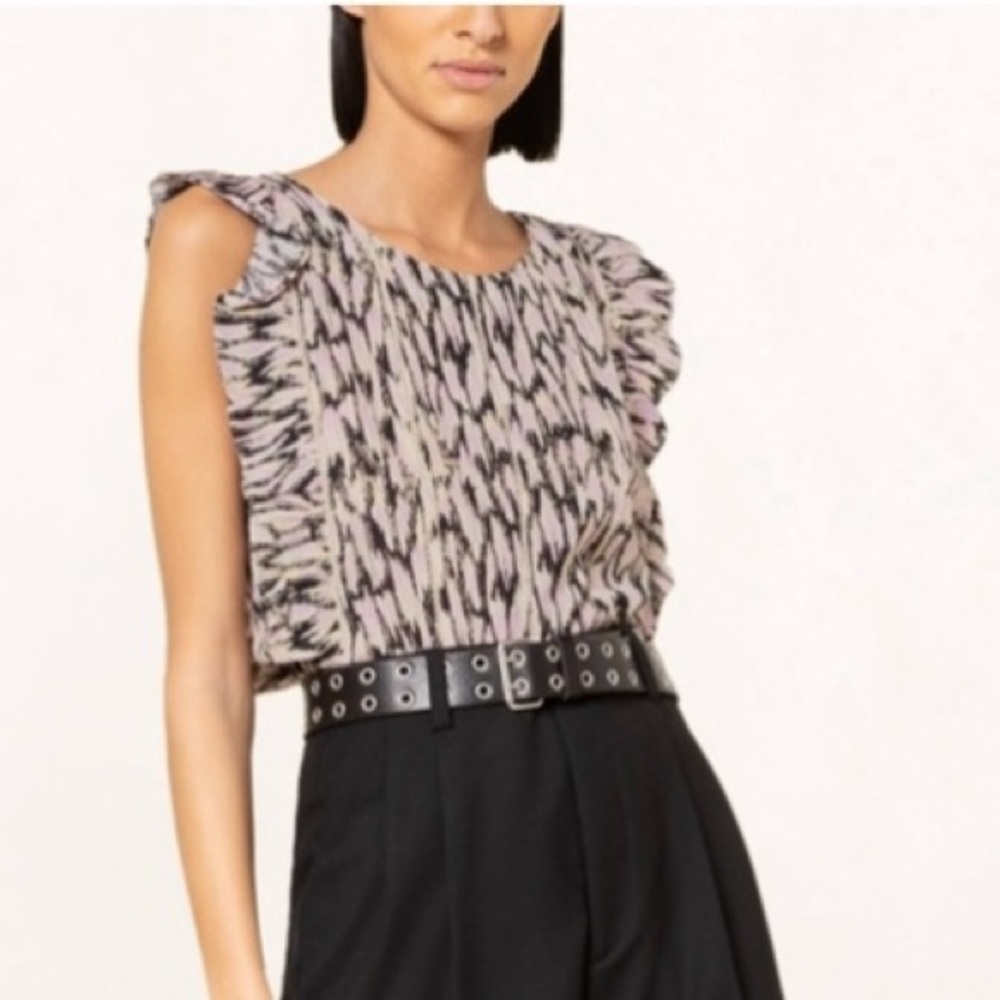 new! Scotch & Soda | Ikat Ruffle Sleeveless Tank Top
